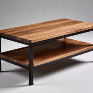 Two-Tier Coffee Table With Lower Shelf